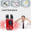 Waterproof Smart Chain Lock with APP Control, Vibration Alarm, Red 6