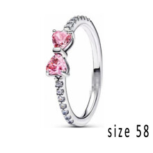 (20) Elegant Pink Crystal Ring with Bow Design Fit Style, Suitable for Women, Great Jewelry DIY Gift