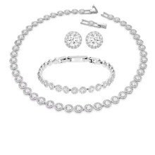 (JH00002) High Quality Original Women's Necklace, Bracelet and Earrings Set, Angelic Square Series Jewelry Set, Fit Original Brand Suitable for Holiday Gifts