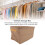 6pcs Fabric Clothes Storage Box Khaki 42x28x25cm Foldable Bin 6