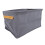 6 Pcs Gray Fabric Clothes Storage Boxes 48x28x25cm Foldable Bin 16