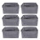 6 Pcs Gray Fabric Clothes Storage Boxes 48x28x25cm Foldable Bin 3