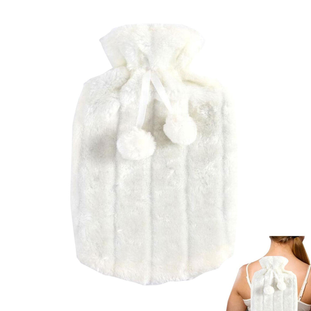 Hot Water Bottle Cover 2 Liter, Soft Cloth Design for Muscle Relief and Menstrual Cramps, 6-8 Hours Heat Retention