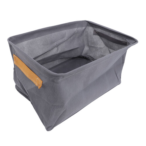 6 Pcs Gray Fabric Clothes Storage Boxes 48x28x25cm Foldable Bin