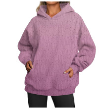 Women Hoodies Oversized Sweatshirts Fleece Long Sleeve Pullover Top Cute Loose Fall Wear Festival Outfit Athletic Activewear F6 Purple M