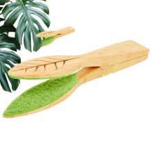 Cleaning Tongs for Plant Leaves | Portable Dust Cleaning Brush with Wooden Handle | Lint Remover Tool for Houseplants