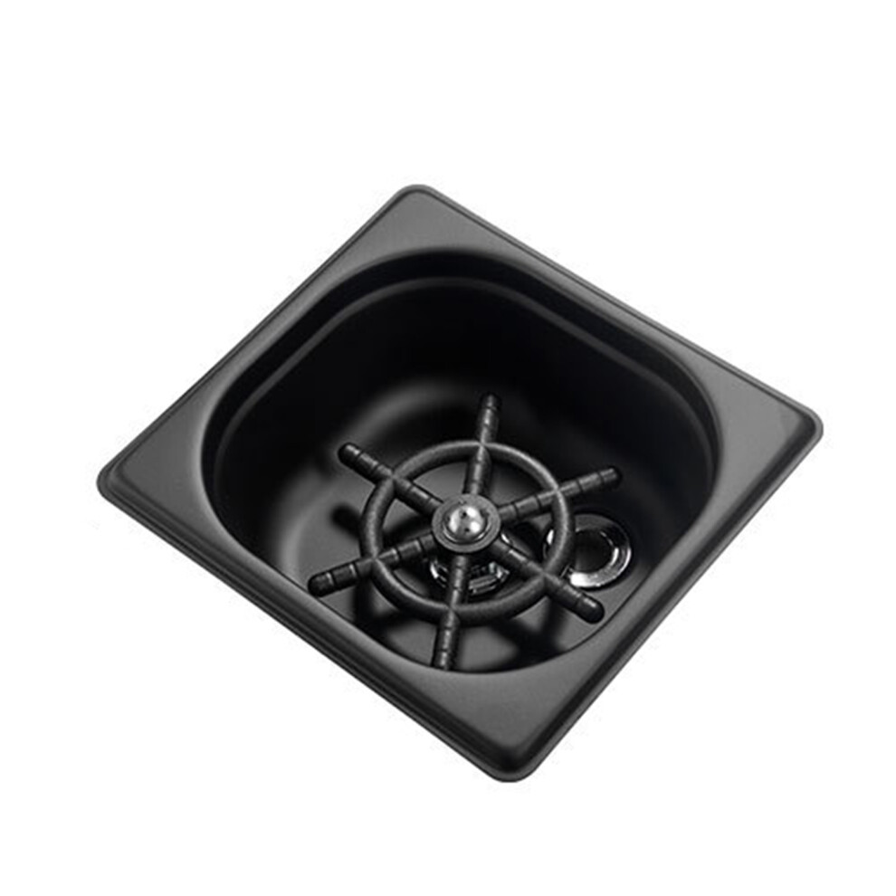 Stainless Steel Glass Rinser For Sink Â Silver/Black, 17.8X16.3x6.5cm 8071346398641
