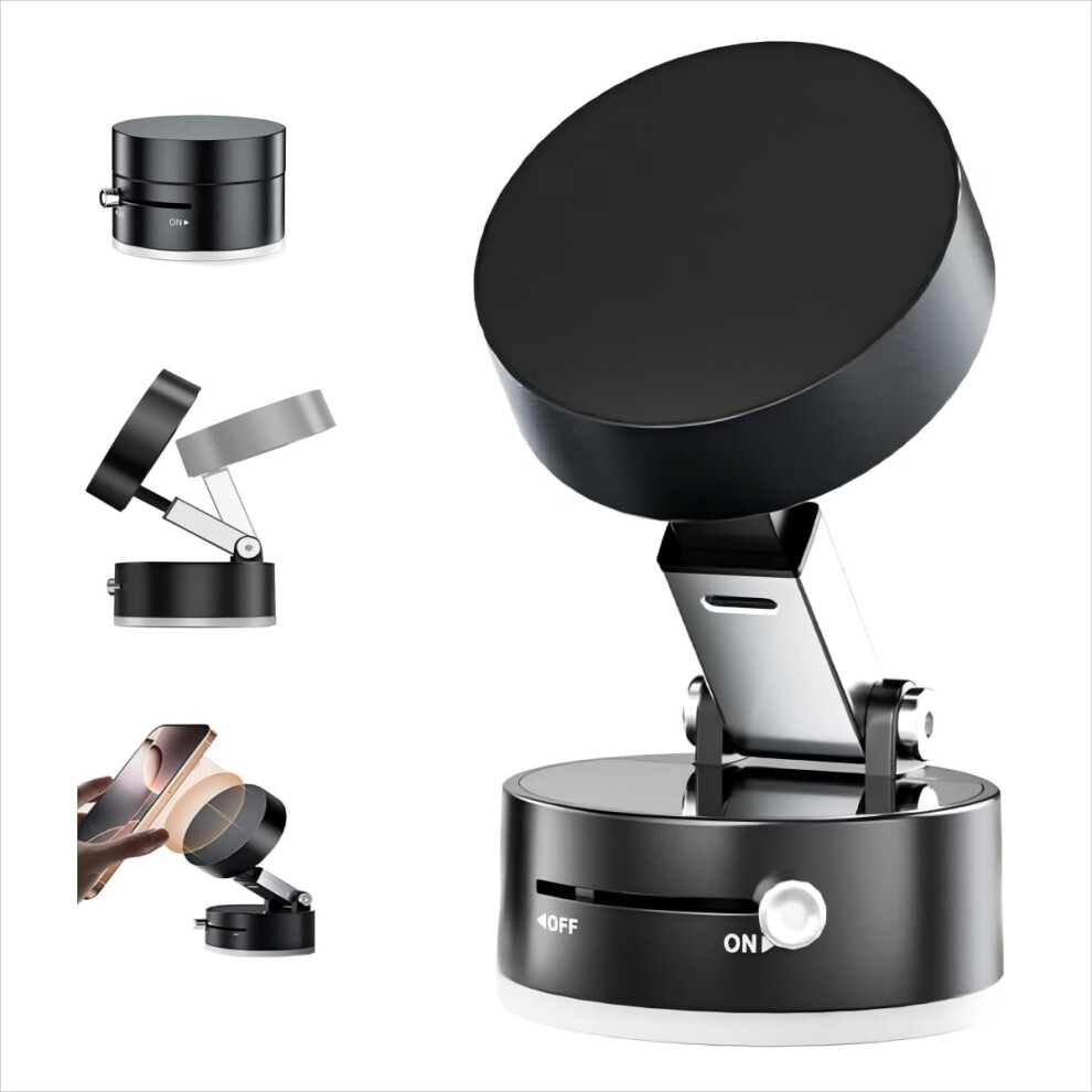 Vacuum Magnetic Suction Phone Mount For All Smartphones, Upgraded Retractable Holder 6447073429323
