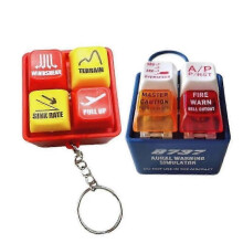(blue And Red)Pilot and Crew Alert Keychain EGPWS Warning Sound Simulator