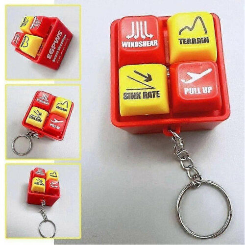 (blue And Red)Pilot and Crew Alert Keychain EGPWS Warning Sound Simulator 2