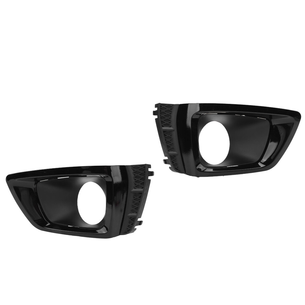2Pcs Front Fog Bezel Covers For Forester Sj 2014-2018 Black/Light 8701346401071