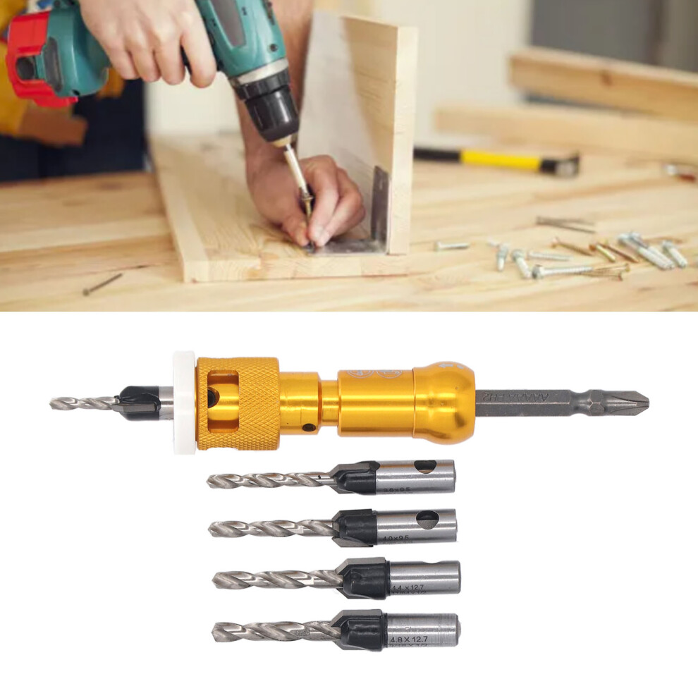 Spiral Chip Groove Countersink Set For Wood Fiberboard Particleboard 7601346401112