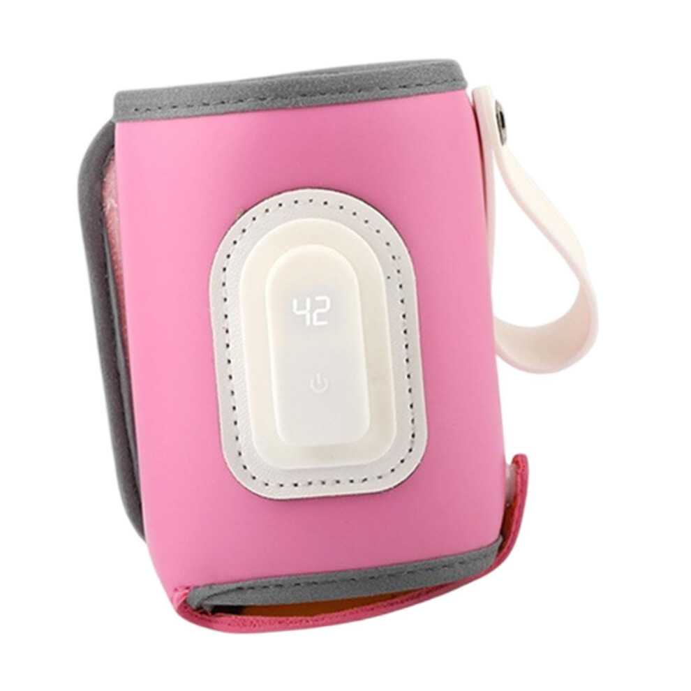 Travel Milk Warmer for Bottles, Insulated Tote Bag for Infant Feeding, Pink, Compact Design, Compatible with All Bottle Sizes