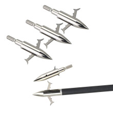 12pcs Bowfishing Broadheads 160 Grain Stainless Steel Arrowhead Tips for Archery Hunting Arrows