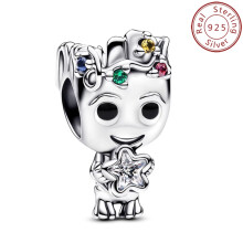 (GW-6) Hot Toy Strange Thing 925 Sterling Silver Beads Compatible Original Brand 1:1 Logo Bracelet Original DIY Jewelry Pendant Gift, New Hot Series