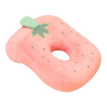 Ear Piercing Pillow, Soft Memory Foam Pillow for Napping in Classrooms, Offices, and Airplanes, Pink Strawberry Color