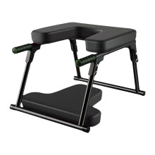 Yoga Headstand Bench Multifunctional Inversion Chair with Mat for Core Strength Training Home Gym Fitness Black