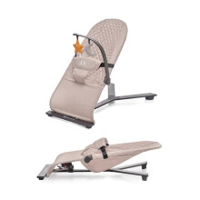 Cadeira de descanso dobrável para bebê - KINDERKRAFT - MIMI - Encosto ajustável - Arco de brinquedos - Bege