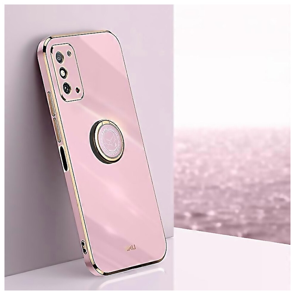 For Honor X30 Max Xinli Straight Edge 6D Electroplate Tpu Phone Case With Ring Holder Designed For M 6000001521065