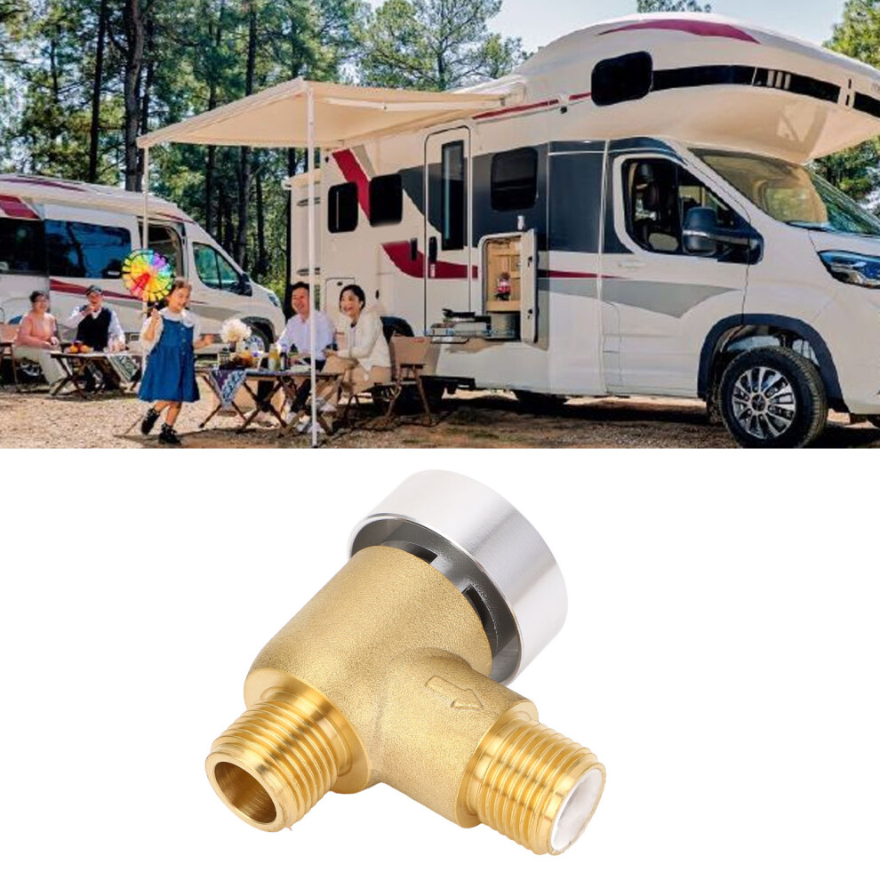 Rv Vacuum Breaker Check Valve 1/2" Brass, 125 Psi, Npt Male 4271346403664