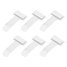 6 Pieces Car Door Stickers and Clips, Transparent Parking Card Holder for Car Insurance, Universal Fit