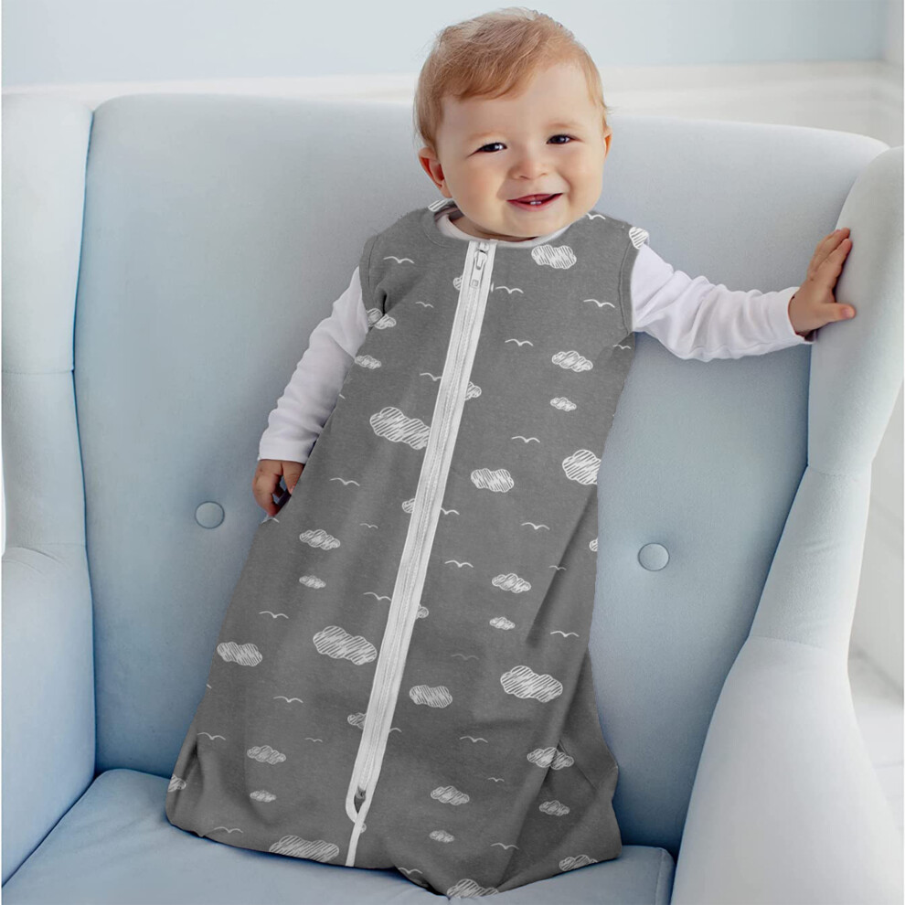 (Grey Sleeping Bag 2.5 Tog) Baby Swaddle Wraps & Sleeping Bag - Soft Newborn Blanket| Infant Swaddle & Sleep Sack Set-image-OPC-PKBQDGW-NEW