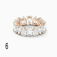 (52mm) 2024 New VITTORE Pearl Ring Exquisite Water Drop Shaped Crystal Decoration Personalized Design Original Brand 1:1 Logo Romantic Wedding Gift