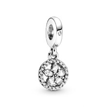 (SS271) New Fine Clear Sparkle Hearts Spacer Pavé Cilp Charms Beads Plated Fit Original Brand Logo 1:1 925 Sterling Silver Bracelet DIY Jewelry