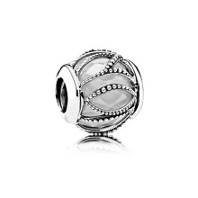 (A1171Y) 925 Silver Oval Cabochon Zircon Sparkling Pink Hearts Clip Charm Beads Fit Original Brand 1:1 Logo Bracelet DIY Fashion Woman Jewelry