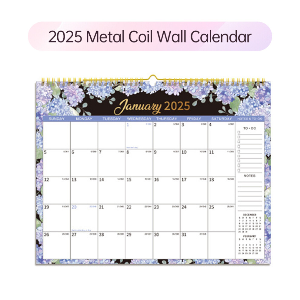 2025 Wall Calendar 12-Month Floral Organizer 14.6x11.3in-image-OPC-PKBQMJD-NEW