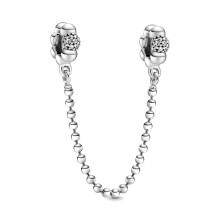 (B161) 64 Style 925 Silvering Safety Chain Mom Amour Clover Sea Dangle Charms Beads Fit Original Pan Brand 1:1 Logo Bracelet DIY Woman Jewelry