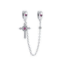 (B665) 64 Style 925 Silvering Safety Chain Mom Amour Clover Sea Dangle Charms Beads Fit Original Pan Brand 1:1 Logo Bracelet DIY Woman Jewelry