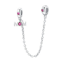 (B1929) 64 Style 925 Silvering Safety Chain Mom Amour Clover Sea Dangle Charms Beads Fit Original Pan Brand 1:1 Logo Bracelet DIY Woman Jewelry