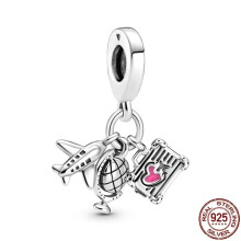 (SMC955) NEW Original 925 Sterling Silver Family Tree Heart Animal Mother Wings Heart Beads Charms for DIY Bracelet Women Jewelry Gift