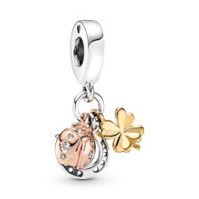 (A059) 925 Silver Pendant Fit Original Brand 1:1 for Women Cherry Beads Chameleon Parrot Pink Turtle Compatible with Bracelet Handmade Jewelry Summer Novelty