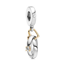 (A030) 925 Silver Pendant Fit Original Brand 1:1 for Women Cherry Beads Chameleon Parrot Pink Turtle Compatible with Bracelet Handmade Jewelry Summer Novelty