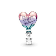 (A014) 925 Silver Pendant Fit Original Brand 1:1 for Women Cherry Beads Chameleon Parrot Pink Turtle Compatible with Bracelet Handmade Jewelry Summer Novelty