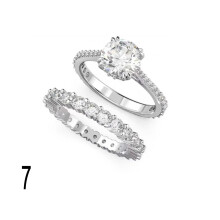 (54mm) 2024 New Fashion Constella Princess Cut White Ring For Women Romantic High End Design Original Brand 1:1 Logo Jewelry Mother's Day Gift