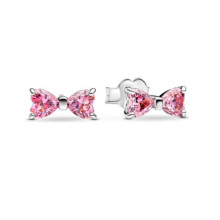 (4) Fashion New Original Brand 1:1 Logo 925 sterling silver star Mickey rose gold earrings, bow jewelry, ladies' romantic gift