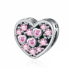(SS1900) NEW Pink,Blue,Purple Daisy Flower Charm Cherry Blossom Dangle Bead Fit Original Brand 1:1 Logo 925 Sterling Silver Bracelet DIY Jewelry