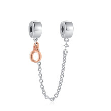 (A1525) 64 Style 925 Silvering Safety Chain Mom Amour Clover Sea Dangle Charms Beads Fit Original Pan Brand 1:1 Logo Bracelet DIY Woman Jewelry