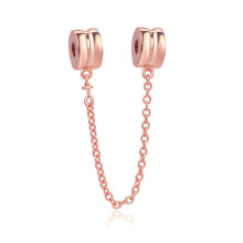 (A1108RG) 64 Style 925 Silvering Safety Chain Mom Amour Clover Sea Dangle Charms Beads Fit Original Pan Brand 1:1 Logo Bracelet DIY Woman Jewelry