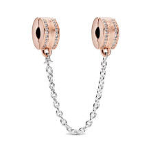 (A1504RG) 64 Style 925 Silvering Safety Chain Mom Amour Clover Sea Dangle Charms Beads Fit Original Pan Brand 1:1 Logo Bracelet DIY Woman Jewelry
