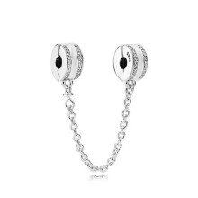 (A1504Y) 64 Style 925 Silvering Safety Chain Mom Amour Clover Sea Dangle Charms Beads Fit Original Pan Brand 1:1 Logo Bracelet DIY Woman Jewelry