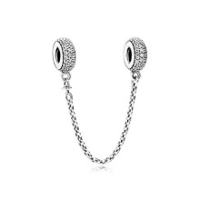 (A1305Y) 64 Style 925 Silvering Safety Chain Mom Amour Clover Sea Dangle Charms Beads Fit Original Pan Brand 1:1 Logo Bracelet DIY Woman Jewelry