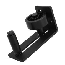 Carbon Steel Sliding Barn Door Floor Guide Black, Adjustable Roller, 445g