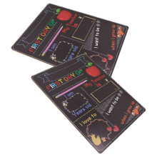 2pcs Double-Sided Chalkboard First Day of School Decoration for Boys and Girls Photo Prop 12x15 Inch Creative Supply