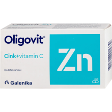 Galenika Oligovit Zn Zinc + Vitamin C Capsules, 30 pcs Supplement