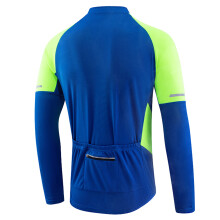 Men's Full Zipper Cycling Jersey, Breathable, Reflective Strips, Multiple Sizes & Colors