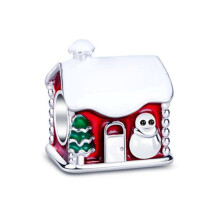 (SS1159) Christmas Tree Reindeer Gingerbread Man Charm Beads Fit Original 925 Sterling Silver Pendant Bracelet DIY Jewelry Christmas Gift